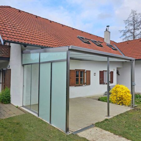 Integrierte Schiebewände für die Jahreszeitenterrasse