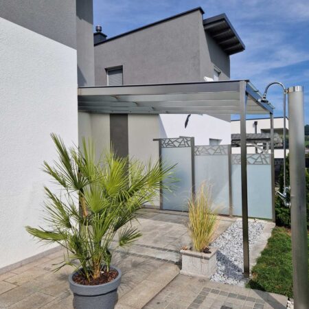 Terrassenüberdachung und Sichtschutzwand